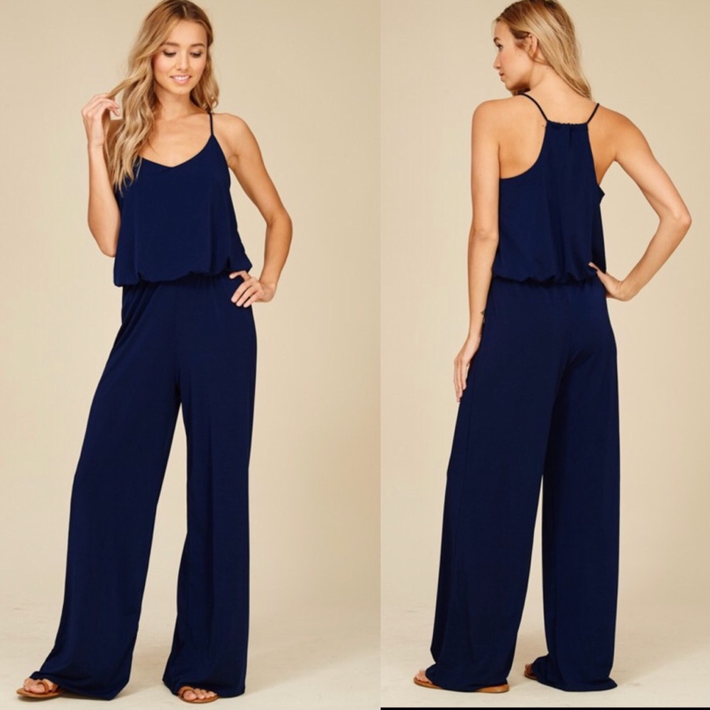 Navy Jumpsuit with pockets